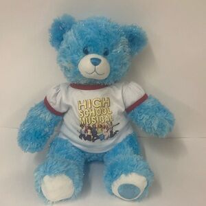 High School Musical Build a Bear sparkly blue bear w/ colored tshirt.Blue eyes